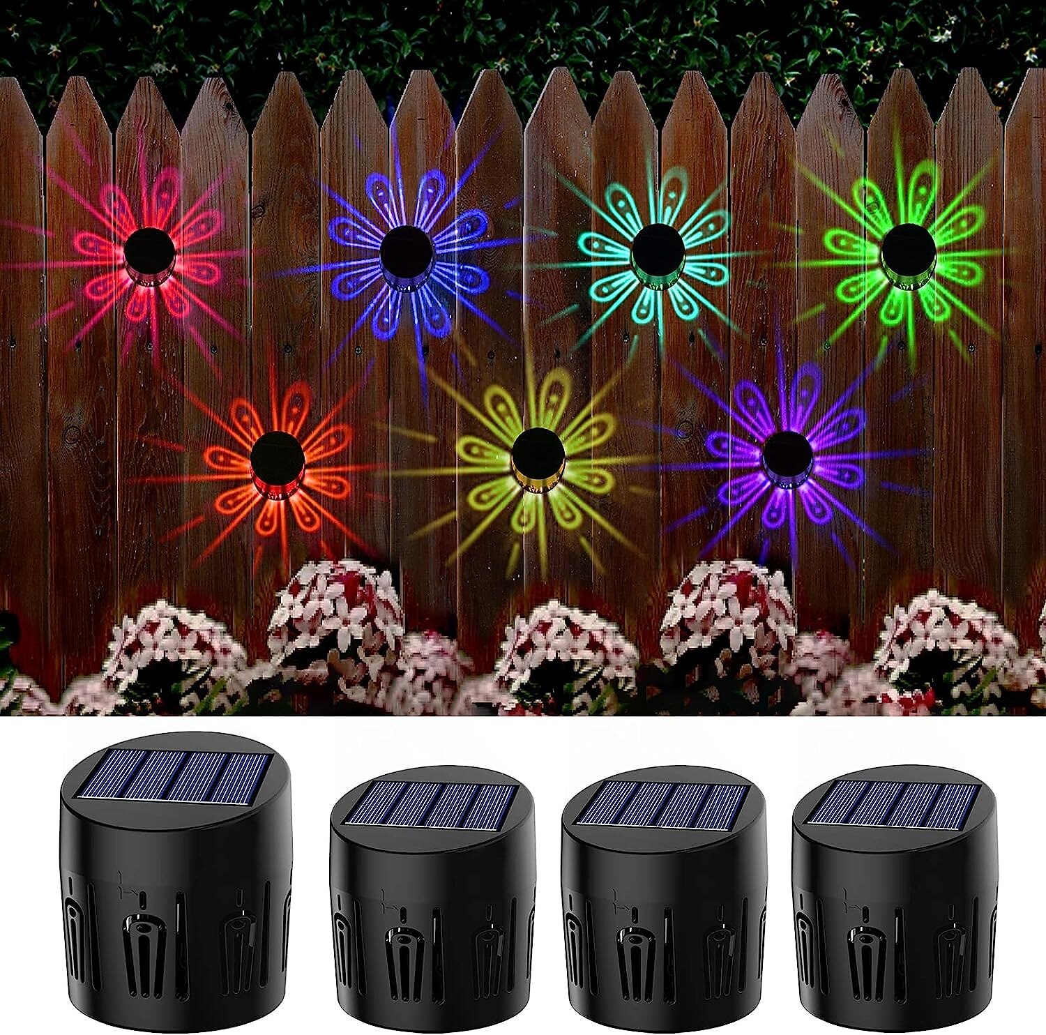 lumina solara de perete lumina de punte care schimba culoarea lumina de gard in aer liber impermeabila vila gard de gradina curte perete pilastru scara decorare 2025 - $20.99 –P1