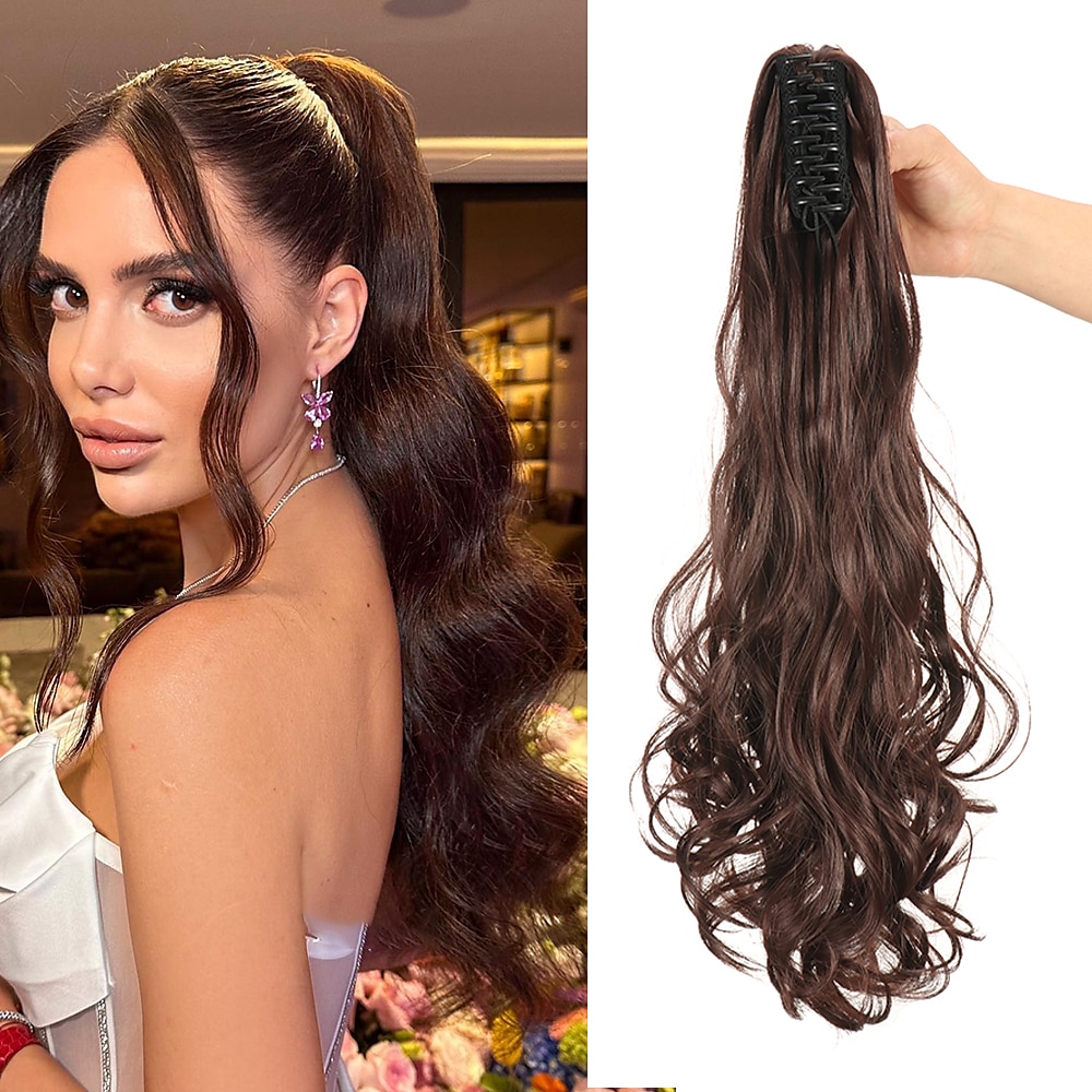 Gancio Code Classico / sintetico / Facile da indossare Capelli sintetici Pezzo di capelli Estensione capelli Ondulato / Onda naturale 22 pollici Festa / Serata / Da tutti i giorni / Da mare del 2025 a $14.49 –P8