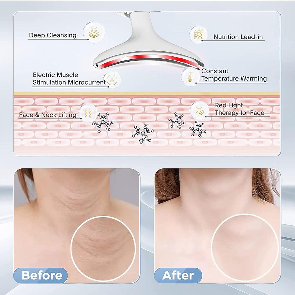 HY48 Neck Anti Wrinkle Face Lifting Beauty Device Led Photon Therapy Skin Tighten Reduce Double Chin Remove Neck Lines Valentine's Day Gift 2026 - $27.99 –P7