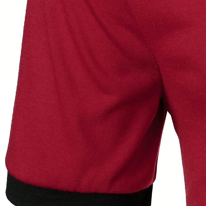 Ανδρικά Zip Polo Φανέλα POLO Causal Αργίες Πέτο Τρίμηνο φερμουάρ Κοντομάνικο Μοντέρνα Βασικό Συνδυασμός Χρωμάτων Τρίμηνο φερμουάρ Καλοκαίρι Κανονικό Μαύρο Ρουμπίνι Καφέ Μαύρο Ανοικτό Zip Polo 2026 - $20.99 –P10