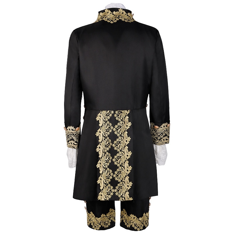 Ретро Средневековый Эпоха возрождения Пальто Брюки Инвентарь Принц барин Вышивка Вышивка Маскарадный костюм Муж. Королевский Карнавал Маскарад Для вечеринок Венецианский карнавал Взрослые 2026 - $113.99 –P6