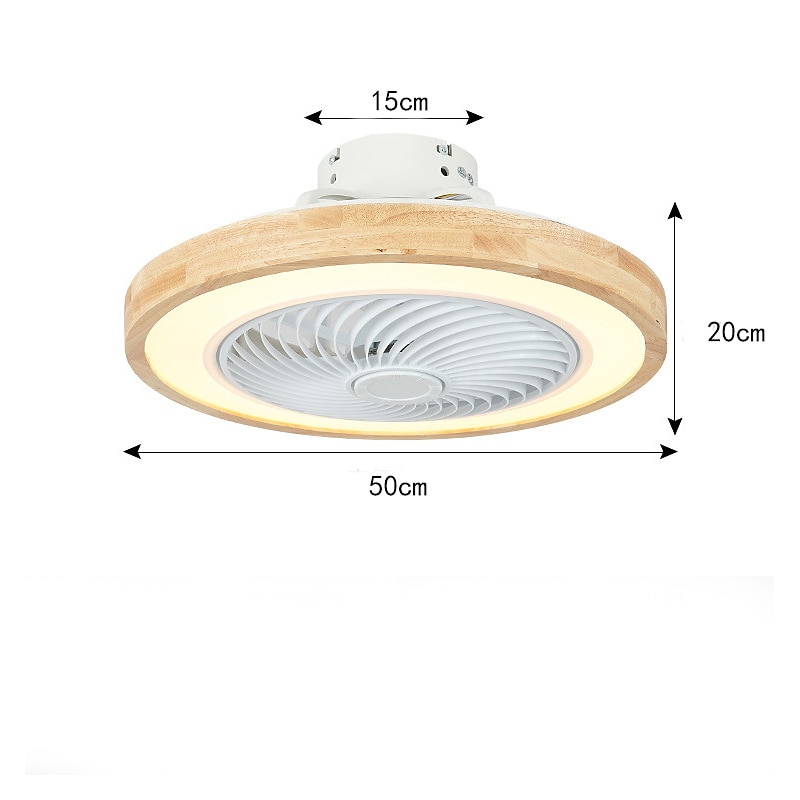 LED Ceiling Fans with lights Dimmable with Remote Contral 20" Flush Mount Ceiling Lamp Acrylic Lampshade Chandelier Bedroom Living Room 110-240V 2025 - SGD S$355.94 –P2