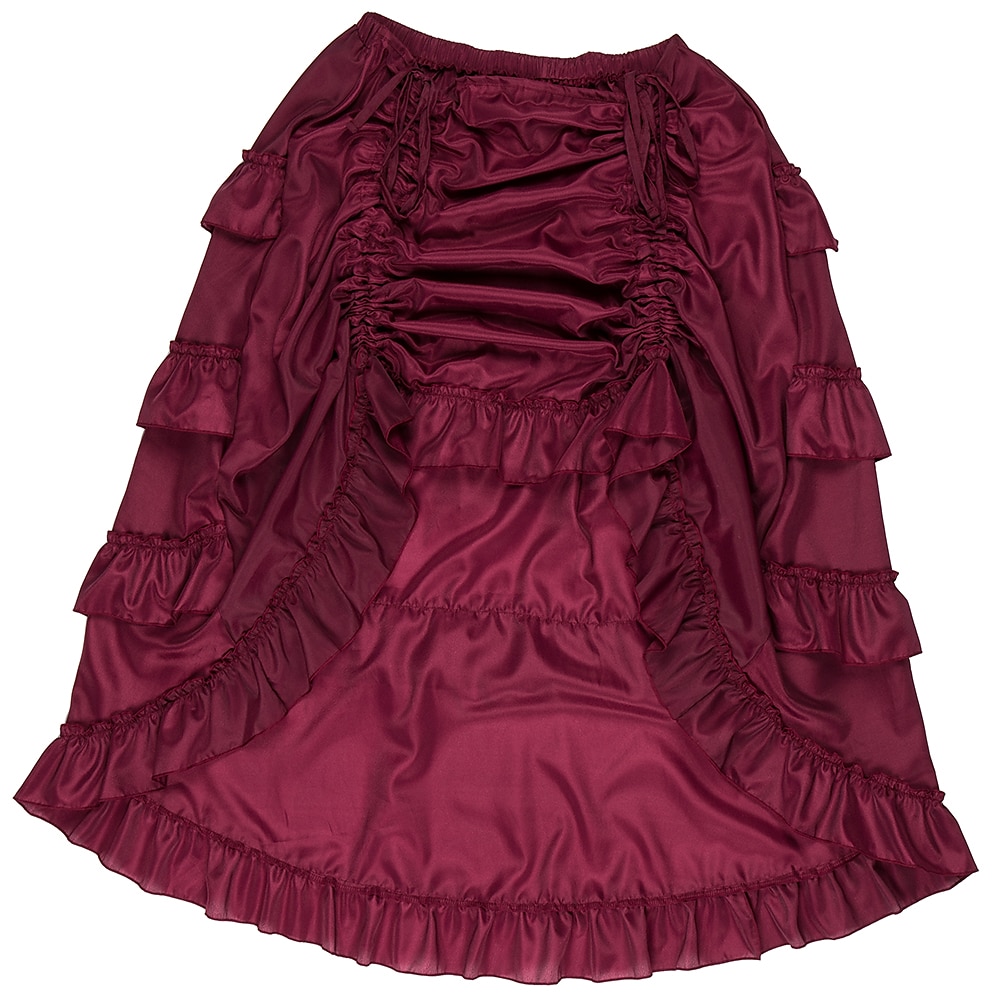 Rétro Vintage Punk et gothique Victoriens Jupe Costume de Cosplay Jupe longue Pirate Femme Cordon Ourlet Asymétrique Couleur unie Halloween Carnaval Carnaval Quotidien Mascarade Adulte Jupe Printemps de 2025 ? $30.99 –P9