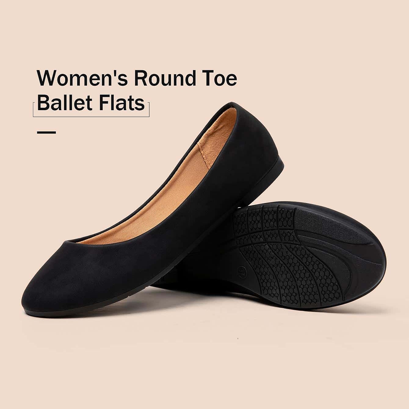 Women's Foldable Black Ballet Flats – Lightweight Comfortable Travel Shoes with Flexible Sole 2025 - GBP £17 –P7