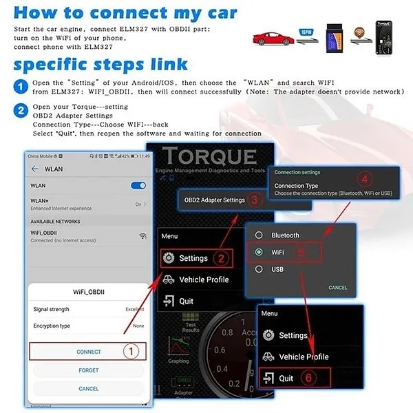 2025年 高度な wifi bluetooth obdii obd2 elm327 車診断スキャナコードリーダー ios 用 &アンドロイド コレクション – $17.99 –P5
