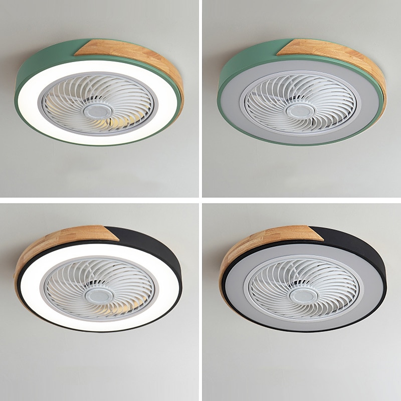 ventilateurs de plafond à led avec lumières dimmable avec contrôle à distance 20 "plafonnier encastré abat-jour en acrylique lustre chambre salon de 2025 ? $242.49 –P2