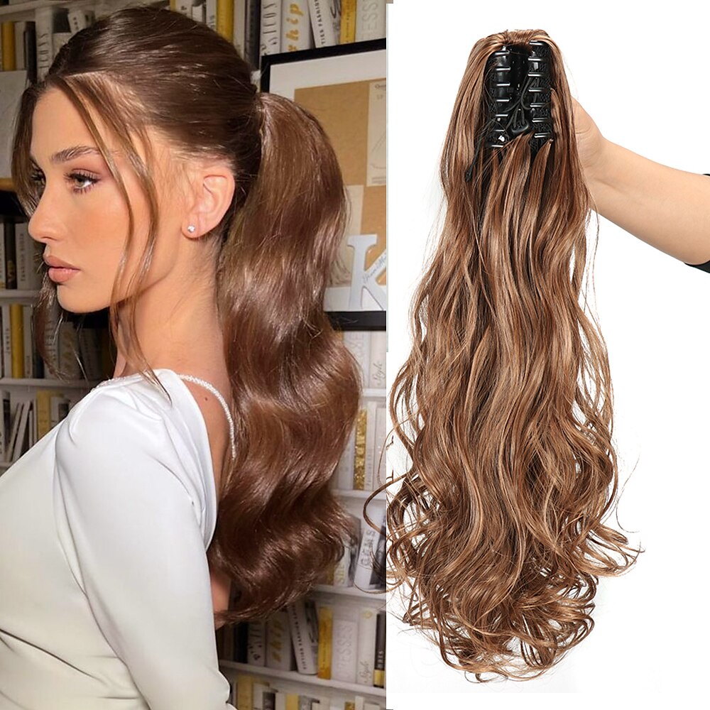 Gancio Code Classico / sintetico / Facile da indossare Capelli sintetici Pezzo di capelli Estensione capelli Ondulato / Onda naturale 22 pollici Festa / Serata / Da tutti i giorni / Da mare del 2025 a $14.49 –P7