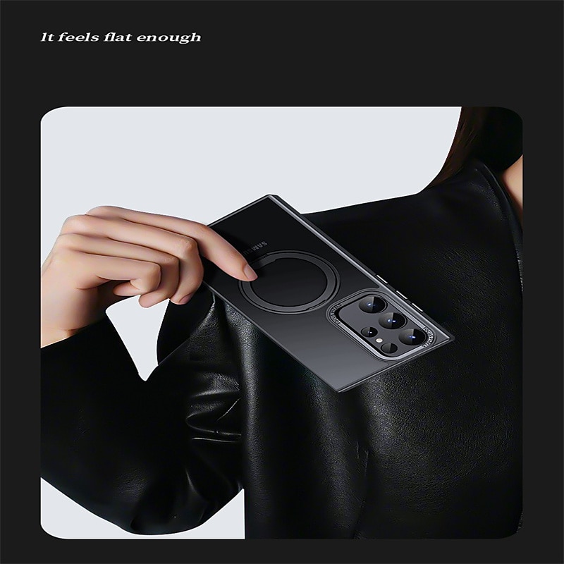 Phone Case For Samsung Galaxy S24 S23 Ultra Plus S23 S25 Ultra Magnetic Adsorption With Magsafe with Stand Holder Magnetic Full Body Protective TPU 2025 - $27.99 –P12