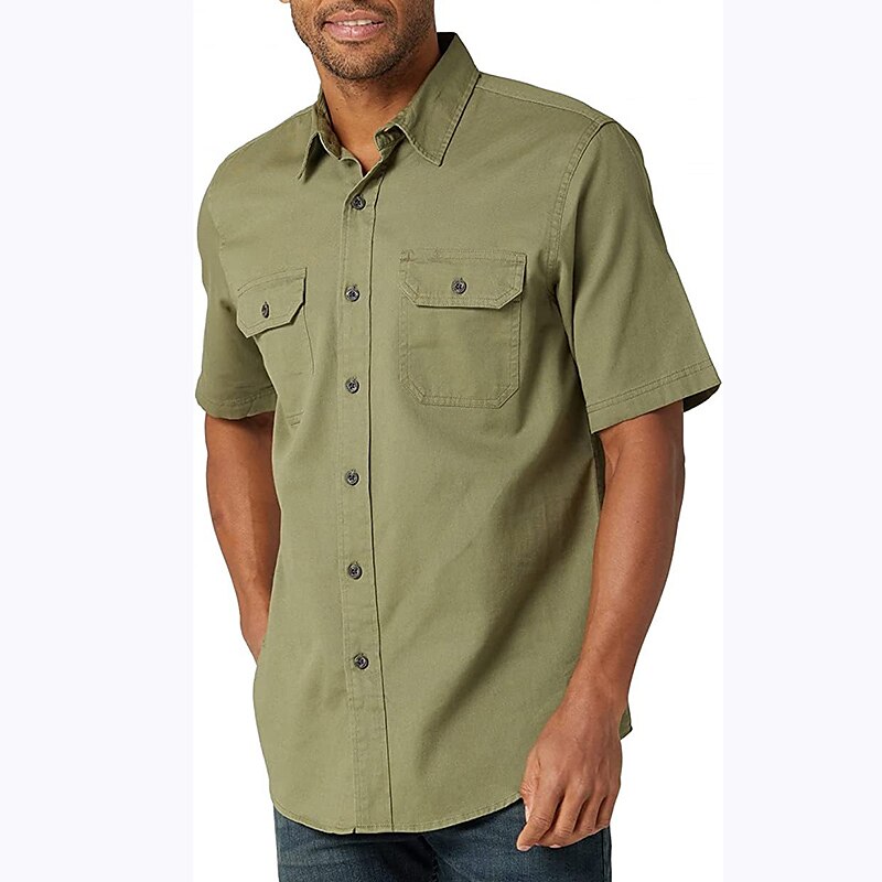 Per uomo Camicia Camicia Estiva Camicia casual Camicia con Bottoni Nero Bianco Verde Manica Corta Semplice Bavero Vacanza Streetwear Base Abbigliamento Moda Tempo libero del 2025 a $34.99 –P4
