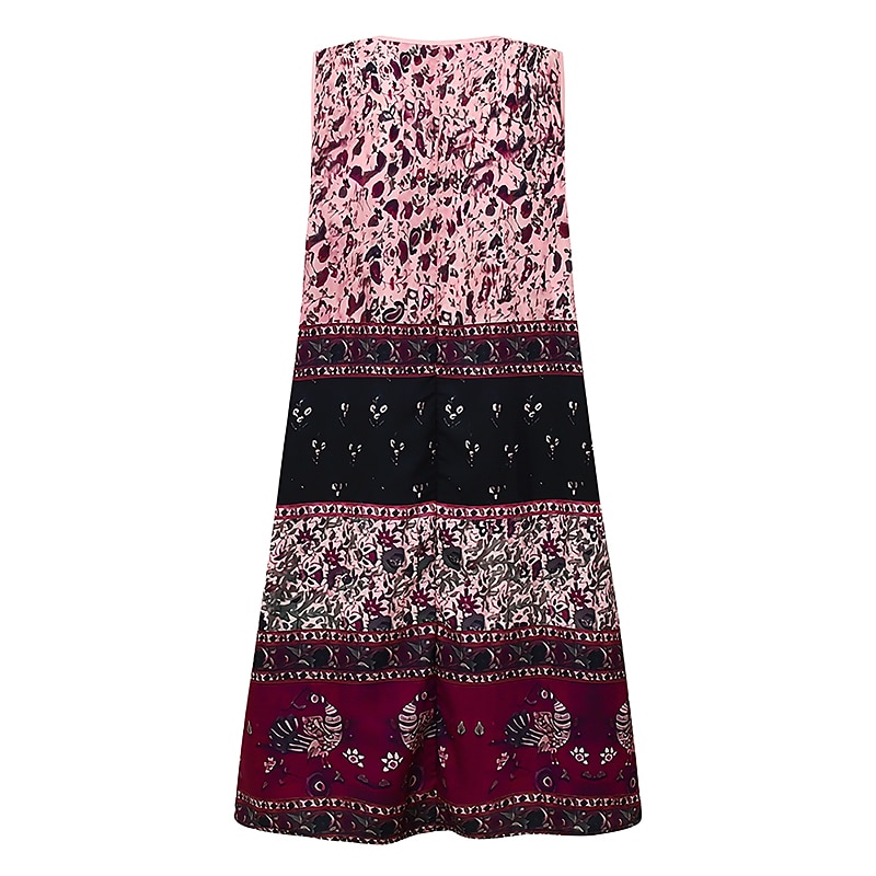 Women's Mini Dress Casual Dress Petite Dress A Line Dress Slip Dress Bohemia Vintage Fashion Vacation Party Casual Regular Fit Floral Color Block Ditsy Floral Sleeveless V Neck Yellow 2025 - $31.99 –P2