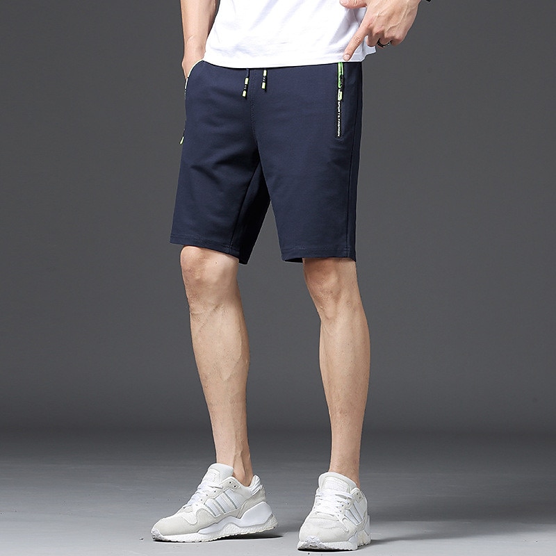 Men's Sweat Shorts Shorts Summer Shorts Beach Shorts Drawstring Elastic Waist Straight Leg Plain Comfort Breathable Short Casual Daily Holiday Cotton Blend Sports Fashion ArmyGreen Black 2025 - $17.99 –P16