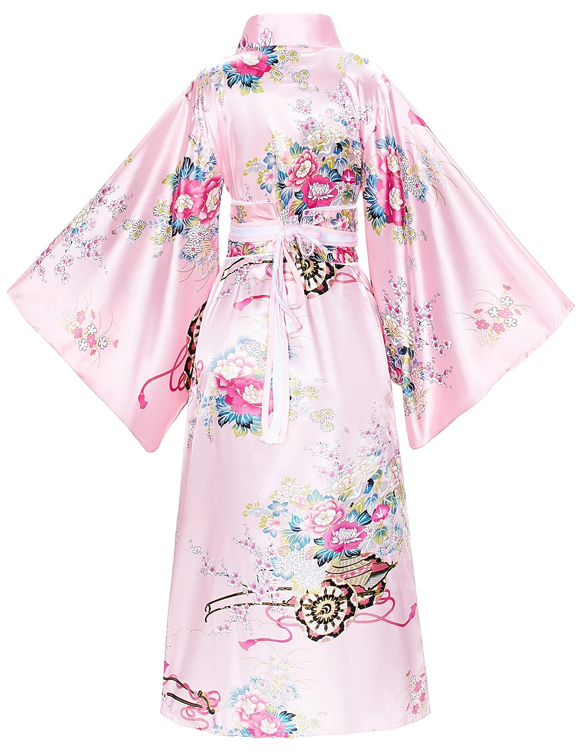 Japanese Anime Women's Kimono Robe Geisha Yukata Sweet Dress Blossom Satin Bathrobe Sleepwear Fans Socks Hair Accessories Purse 5 PCS 2025 - $68.99 –P8