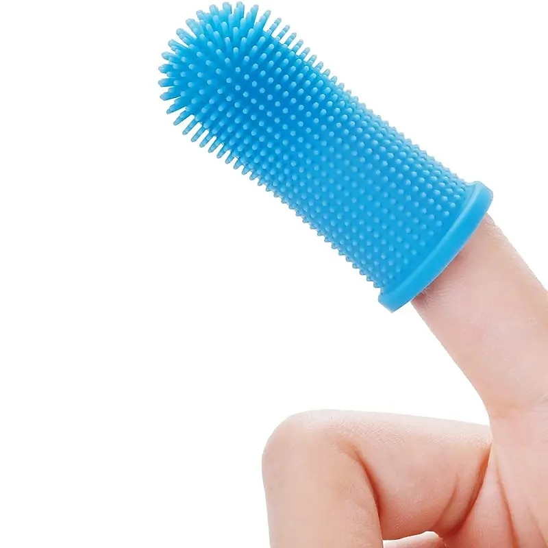 chien super doux pet doigt brosse à dents nettoyage des dents silicone brosse à dents outil chien chat nettoyage de 2025 ? $15.49 –P3