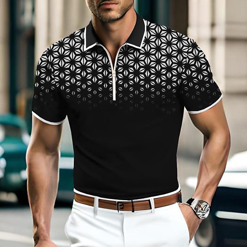 Men's Shirt Graphic Shirt Polka Dot Turndown Outdoor Street Long Sleeve  Button-Down Print Clothing Apparel Fashion Designer Casual Breathable /