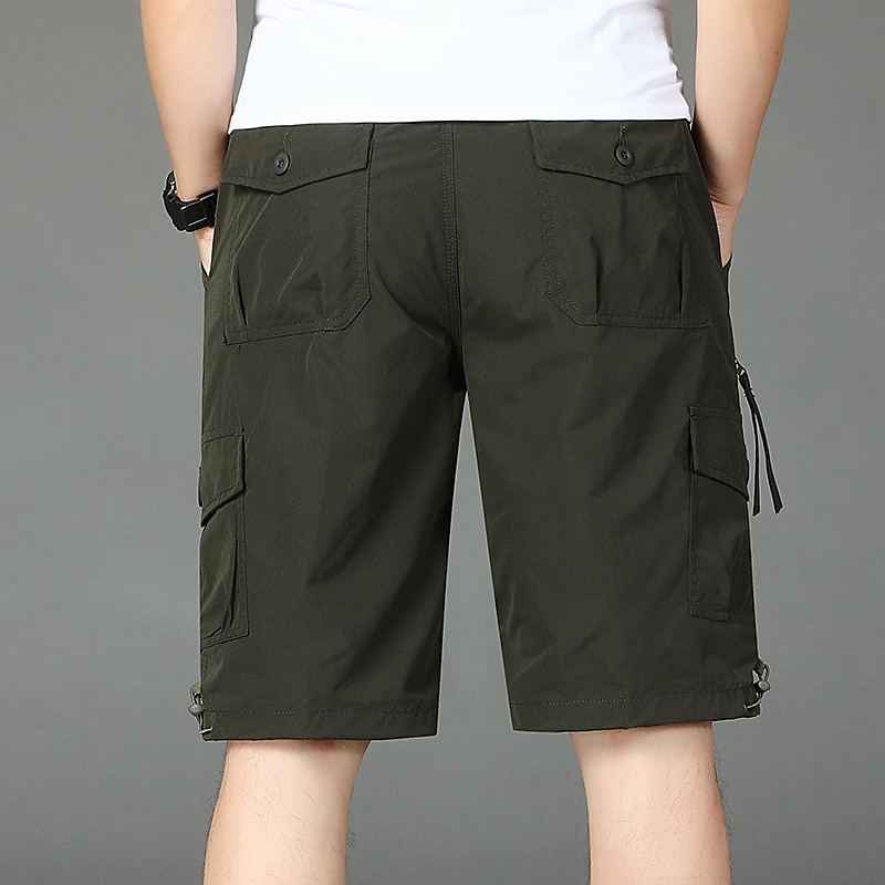 Homens Bermuda Cargo Calção Shorts de verão Shorts de Trilha Com Cordão Cintura elástica Bolso multi Tecido Conforto Macio Comprimento do joelho Ao ar livre Diário Para Noite Moda Casual Exército de 2025 por $21.99 –P13