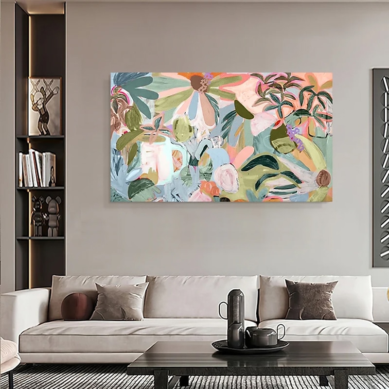 handgjord oljemålning canvas väggkonst dekoration modern abstrakt blomma för heminredning rullad ramlös osträckt målning 2025 - $75.99 –P9