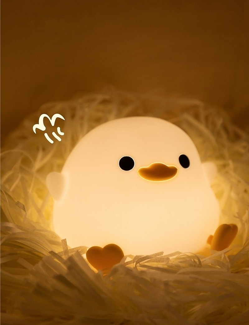 Led mignon haricot canard veilleuse mignon animal silicone pépinière veilleuse rechargeable lampe de table lampe de chevet avec capteur tactile pour chambres salon de 2025 ? $39.99 –P8