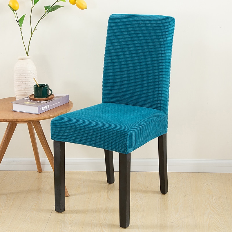 Funda para silla de comedor color burdeos, elástica, estilo rústico, funda de licra, lavable, protector de cocina para comedor, ceremonia de boda, duradera 2025 - $13.99 –P17
