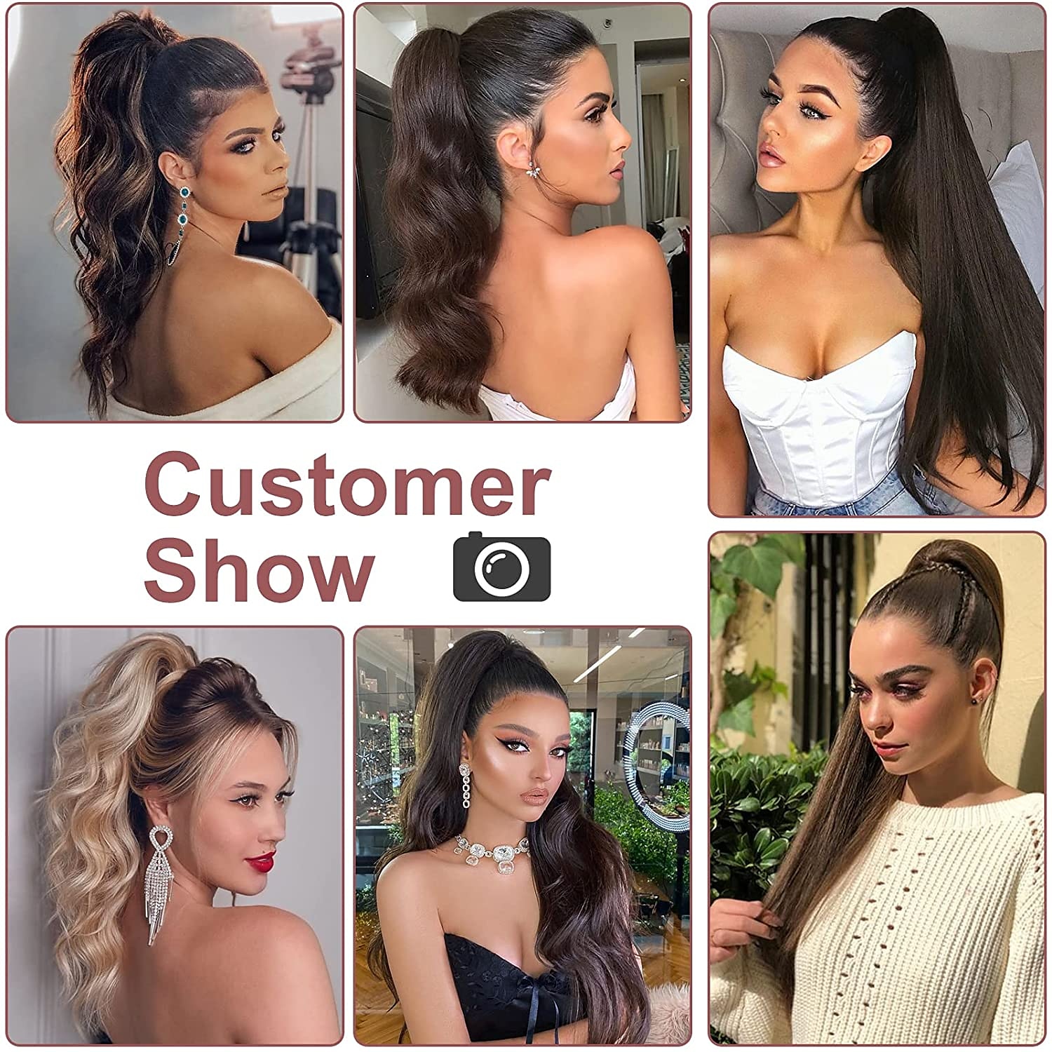 Klem In / Op Paardenstaart Klassiek / synthetisch / Gemakkelijk aankleden Synthetisch haar Haar stuk Haarextensies Golvend / Natuurlijk golvend 55.9 cm Feest / Uitgaan / Alledaagse kleding / Vakantie 2025 - $14.49 –P5