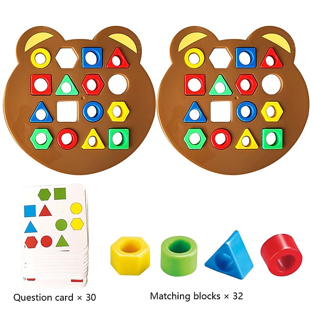 barkácsolás gyerekeknek geometriai alakzat színillesztés 3d puzzle baba montessori játékok tanulás oktatási interaktív harci játék játékok gyerekeknek 2025 - $22.84 –P4