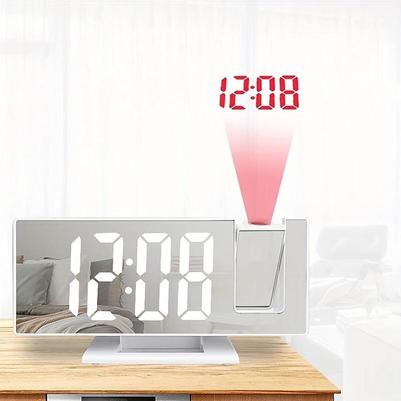 nouvelle horloge de projection led multifonctionnel réveil numérique horloge électronique photosensible automatique avec usb plug-in transfrontalier de 2025 ? $22.99 –P2