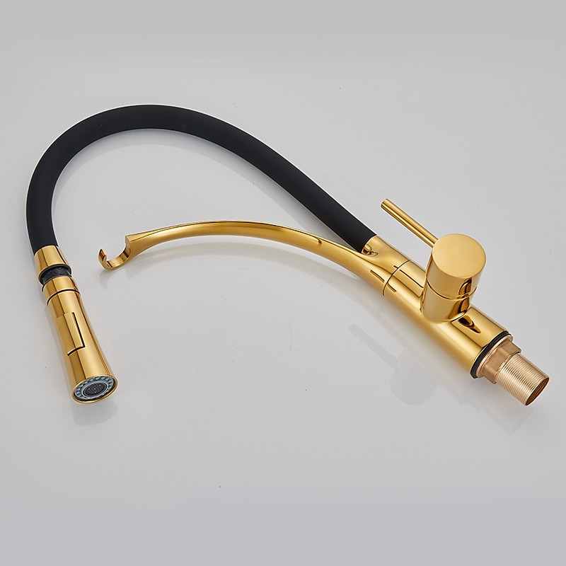rubinetti da cucina a scomparsa rubinetti miscelatori per lavello, rubinetti in ottone per tubi flessibili girevoli a 360 gradi, maniglia singola con tubo dell'acqua calda e fredda del 2025 a $145.99 –P6