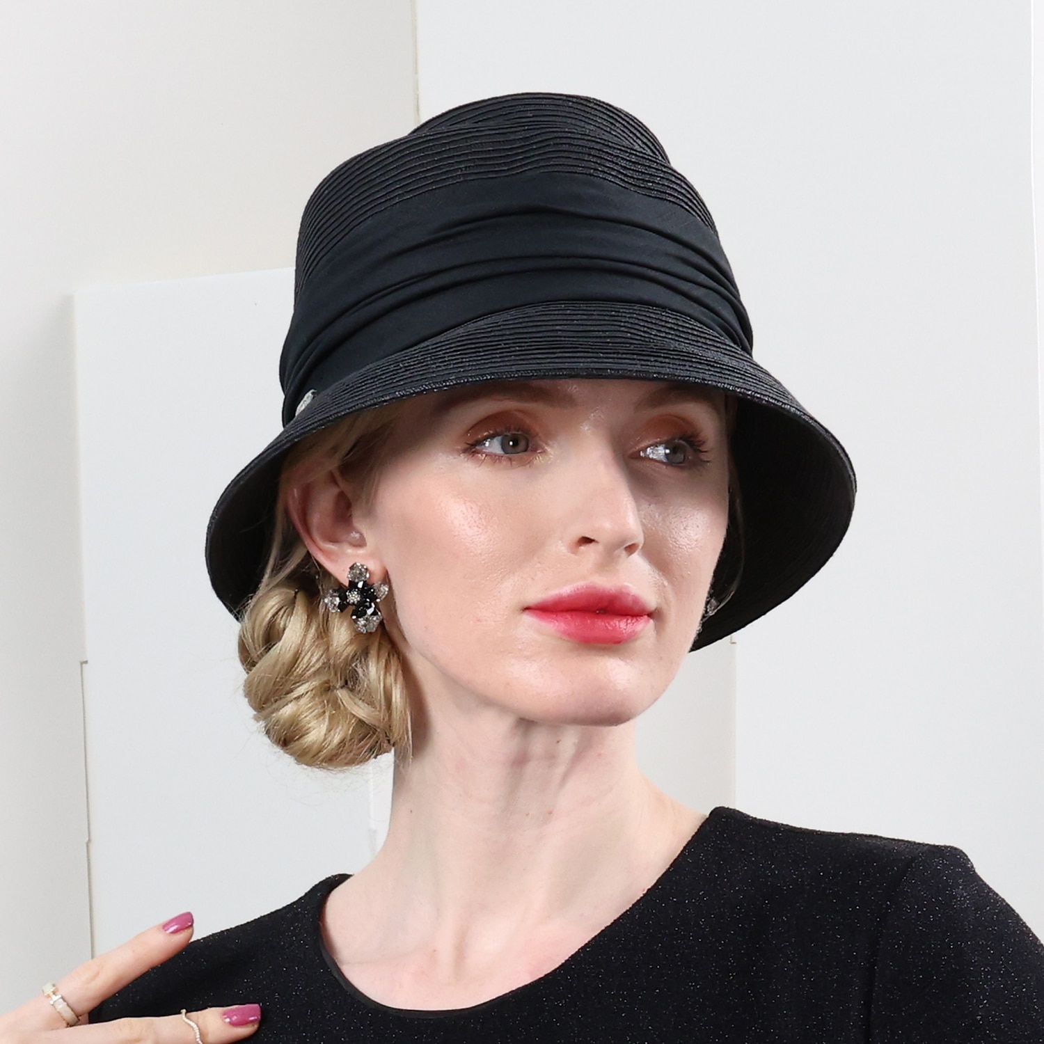 cappelli cappello a secchiello in fibra di poliestere cappello di paglia cappello da sole vacanza casual semplice protezione solare con copricapo copricapo del 2026 a $40.99 –P14
