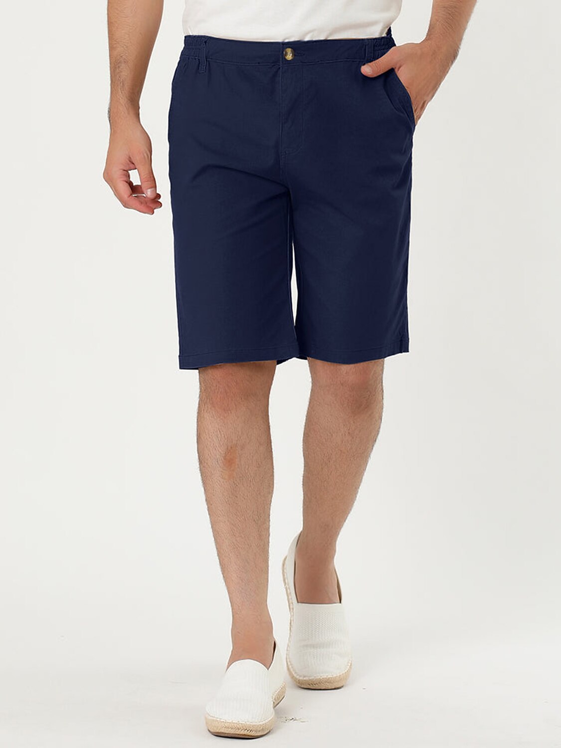 Férfi Rózsaszín nadrág Rövidnadrágok Chino Shorts Ruha Rövidnadrág Bermuda nadrág Zseb Sima Mokaszinok Légáteresztő Szabadtéri Napi Alkalmi Divat Alkalmi Fekete Arcpír rózsaszín 2025 - $21.99 –P13