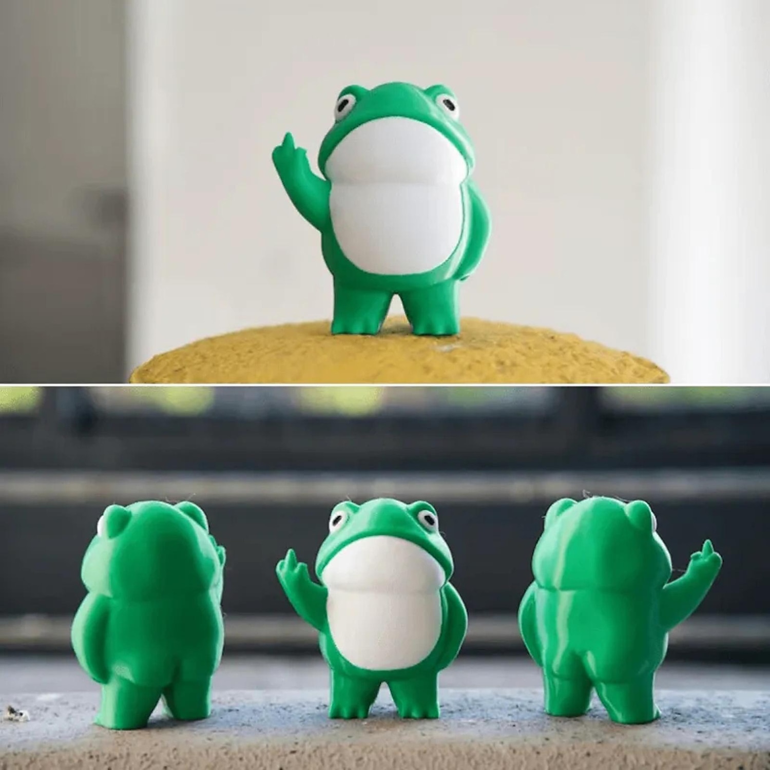 figurine de grenouille rebelle, artisanat d'ornements en résine de petite grenouille de 2025 ? $11.49 –P1