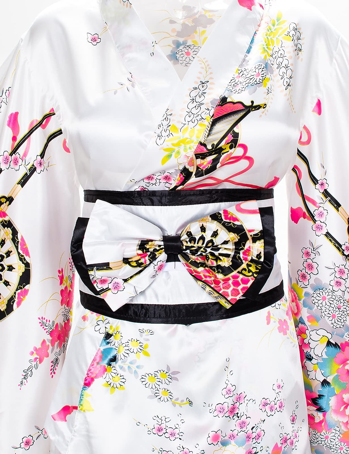 Japanese Anime Women's Kimono Robe Geisha Yukata Sweet Dress Blossom Satin Bathrobe Sleepwear Fans Socks Hair Accessories Purse 5 PCS 2025 - $68.99 –P12
