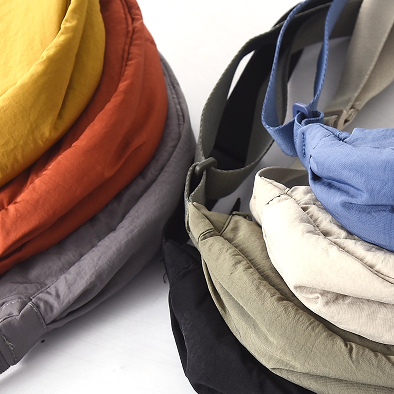 Women's Crossbody Bag Shoulder Bag Hobo Bag Nylon Daily Holiday Zipper Large Capacity Lightweight Durable Solid Color claret Lake blue Lemon Yellow 2025 - $18.99 –P5