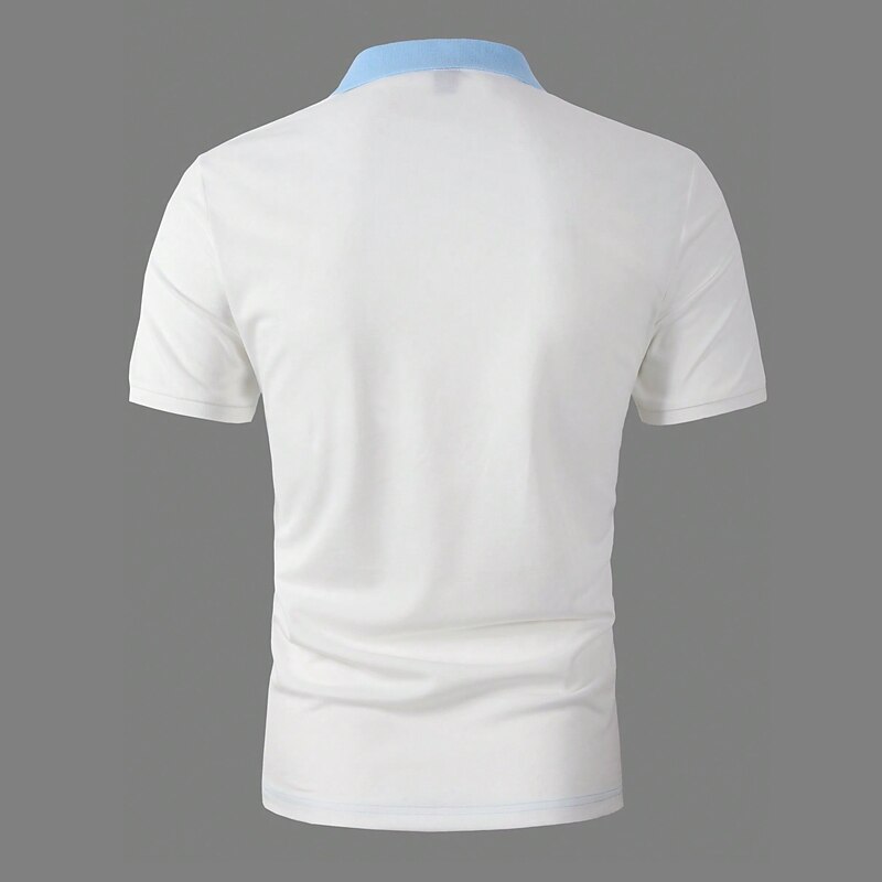 Men's Button Up Polos Polo Shirt Casual Holiday Lapel Short Sleeve Fashion Basic Color Block Button Summer Regular Fit Light Sky Blue Yellow Light Green Pink Burgundy Beige Button Up Polos 2025 - $17.99 –P8