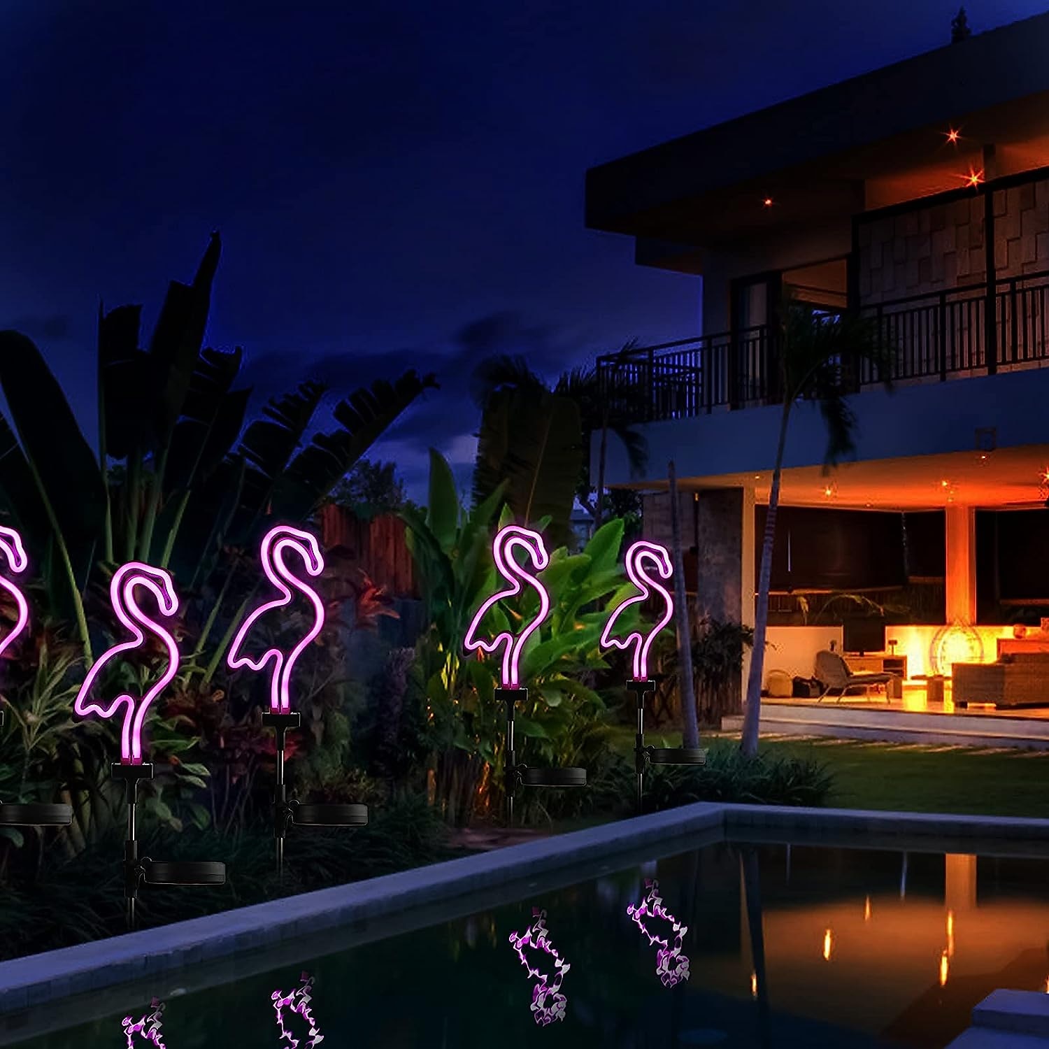 Solar Garden Lights Outdoor Lights Cactus/Flamingo Neon Lights Waterproof Outdoor Lights for Garden Patio Yard Pathway Decoration 2025 - $23.99 –P1