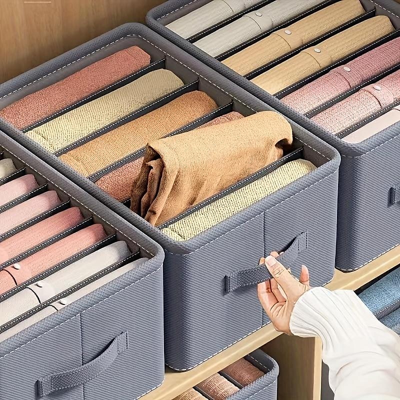 Foldable Clothes Storage Box, Thickened Compartment Organizer for Pants and Shirts - PP Board, 17.32 x 11.81 x 7.87 inches 2025 - $7.99 –P1