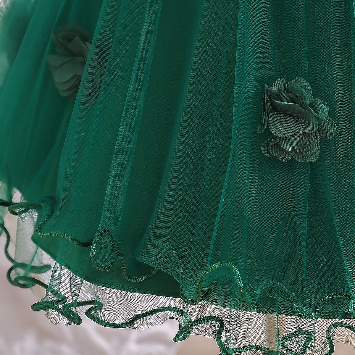 Kids Girls' Dress Party Dress Flower Long Sleeve Special Occasion Birthday Mesh Embroidered Princess Sweet Polyester Midi Party Dress Summer Spring 4-12 Years Pink Wine Green 2025 - $43.99 –P12