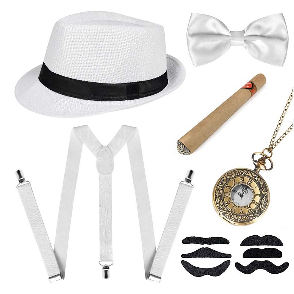 Loucos anos 20 Anos 20 Retro Vintage Chapéu panamá Conjunto de acessórios O Grande Gatsby Fantasia Homens Baile de Máscaras Festa de Solteira Adulto Arco Mais Acessórios Chapéu de 2026 por $21.99 –P6