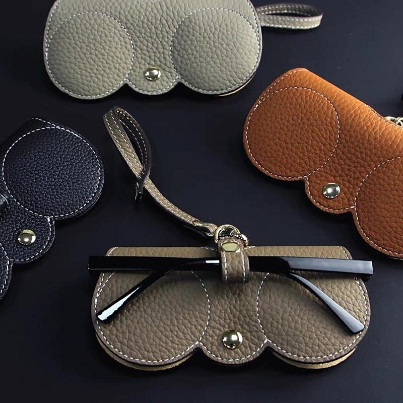 Leather Glasses Case Sunglasses Pouch, Portable Eyeglass Carrying Case, Cute men & women, Multicolour 2025 - $6.49 –P2