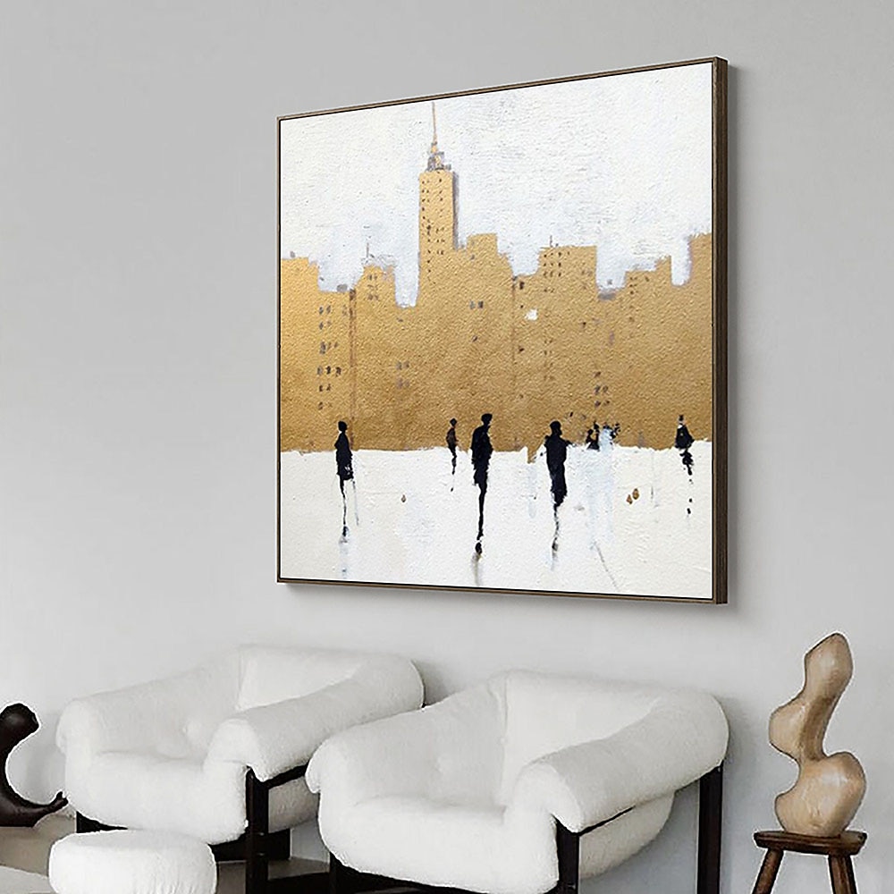 Handgefertigtes, handgemaltes Ölgemälde, Wandgemälde „Regentage“, originaler Regen, urbane Kunst, Regenschirmkunst, Ölgemälde, abstraktes Kunstwerk, Dekor, gerollte Leinwand, kein Rahmen, ungedehnt 2025 - $77.99 –P9