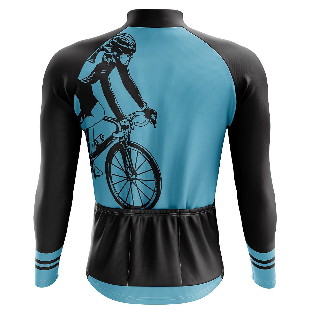 21Grams Men's Cycling Jersey Long Sleeve Bike Jersey Top with 3