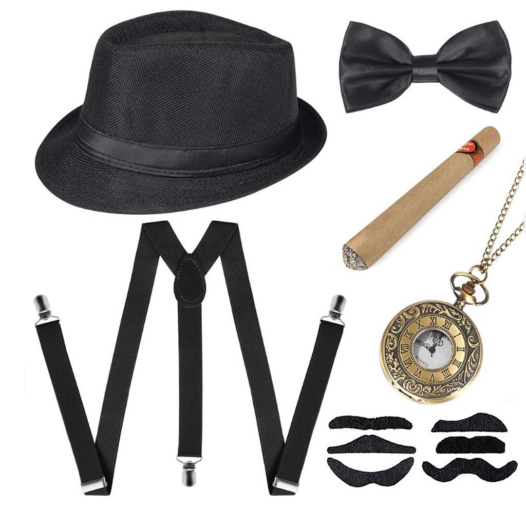 Loucos anos 20 Anos 20 Retro Vintage Chapéu panamá Conjunto de acessórios O Grande Gatsby Fantasia Homens Baile de Máscaras Festa de Solteira Adulto Arco Mais Acessórios Chapéu de 2026 por $21.99 –P3