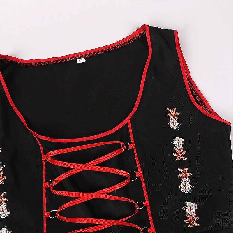 Oktoberfest dirndl Trachtenkleader Dirndl pusero baijerilainen impi Saksa München Niityt Naisten Perinteinen tyyli kangas Pusero Leninki Esiliina 2025 - $46.99 –P9