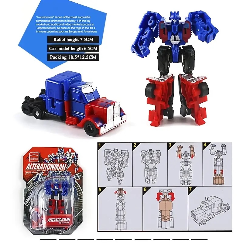 Transformation Toy Robot Mini Big Car Small Full Set Model Assembly Suit Boy Toy 2025 - $31.99 –P8