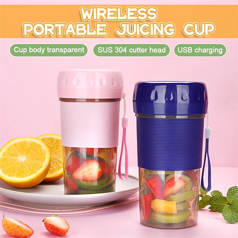 300ML Mini Wireless Portable Juicer Cup Electric Fruit Mixer Juice Blender  US