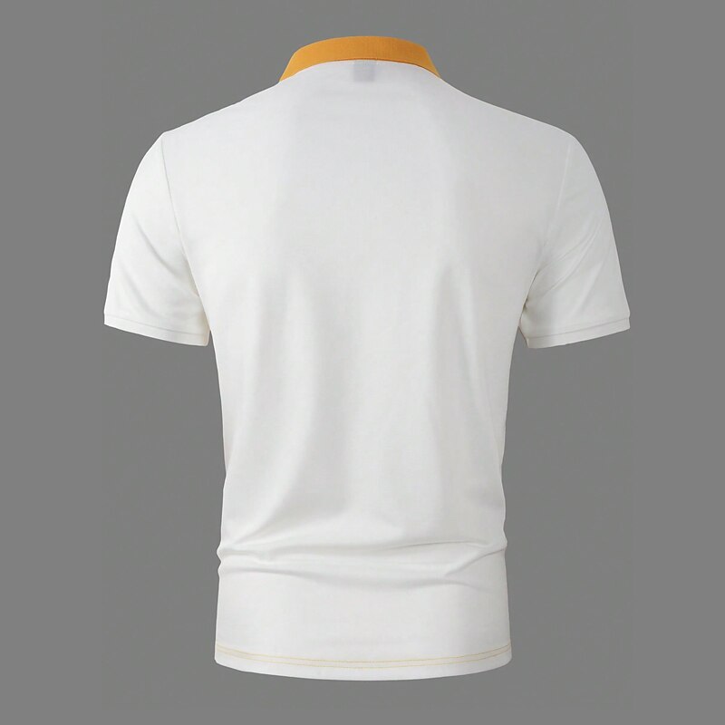 Men's Button Up Polos Polo Shirt Casual Holiday Lapel Short Sleeve Fashion Basic Color Block Button Summer Regular Fit Light Sky Blue Yellow Light Green Pink Burgundy Beige Button Up Polos 2025 - $17.99 –P4