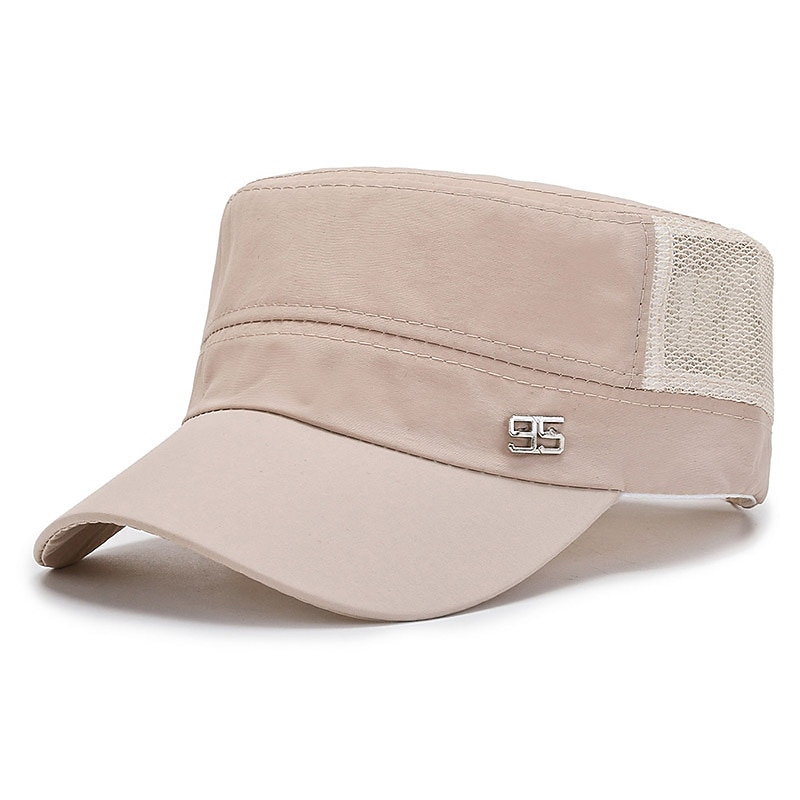 Men's Military Cap Cadet Hat Black Deep Blue Polyester Travel Beach Outdoor Vacation Plain Adjustable Sunscreen Breathable 2025 - $16.49 –P7
