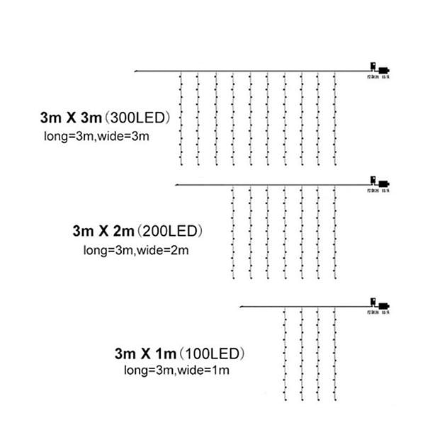 Curtain Fairy Lights String Light 8 Modes with Remote Control Christmas Party Wedding Light Decoration Lights USB Powered 2025 - $15.99 –P11