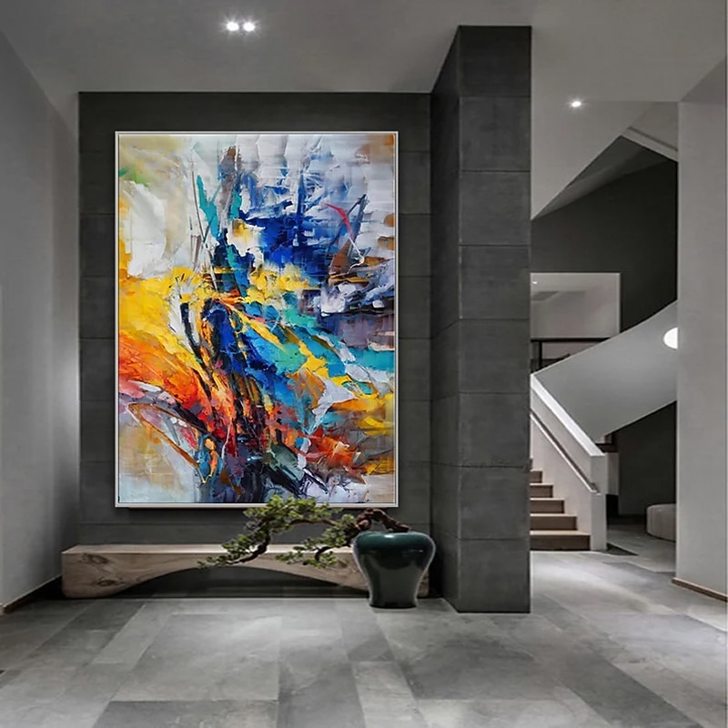 Peinture à l'huile faite à la main toile art mural décoration abstraite moderne pour la décoration intérieure roulé sans cadre peinture non étirée de 2026 ? $114.99 –P7