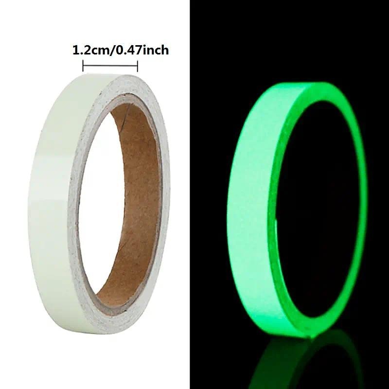 1 Rolle Leuchtband, 3 m selbstklebendes Nachtsicht-Sicherheitswarnband, das im Dunkeln leuchtet, Sicherheitsbühne und Heimdekoration 2025 - $6.49 –P5