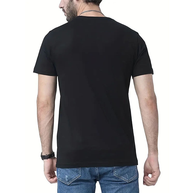 2025年 男性用 レタード グラフィック 十字架 Tシャツ グラフィックTシャツ コットン 半袖 グラフィック シャツ ブラック ホワイト ネイビーブルー 快適なTシャツ アウトドア ストリート ファッションデザイナーの衣類 コレクション – $15.99 –P2