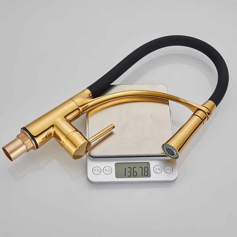 rubinetti da cucina a scomparsa rubinetti miscelatori per lavello, rubinetti in ottone per tubi flessibili girevoli a 360 gradi, maniglia singola con tubo dell'acqua calda e fredda del 2025 a $145.99 –P2